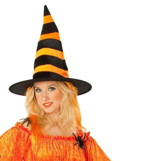 Klobúky , čiapky , čelenky - Čarodejnícky klobúk s oranžovými vlasmi