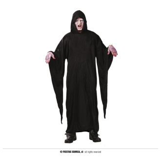Kostýmy - DEATH čierny plášť s kapucňou