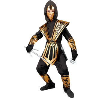 Kostýmy - Widmann Zlatý ninja kostým