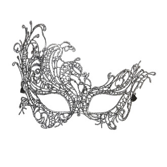 Masky, škrabošky - Widmann Strieborná baroková maska