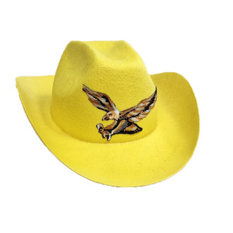 Klobúky , čiapky , čelenky - Kovbojský klobúk žltý