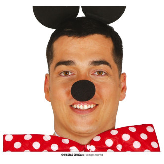 Doplnky - Nos penový čierny MIKI  - 5 cm