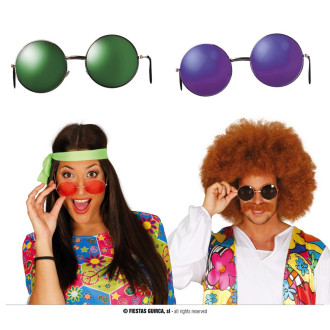 Doplnky - Veľké okuliare Hippie - mix farieb