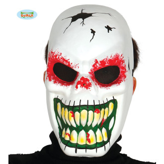 Masky, škrabošky - Maska skelet biela - halloween