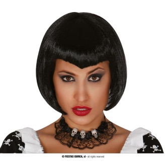 Parochne - Dámska krátka čierna parochňa Ella