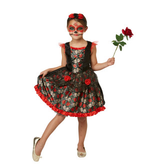 Kostýmy - Red Rose Day of the Dead - detsky kostým