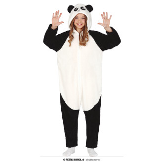 Kostýmy - Panda - overal s kapucňou detský