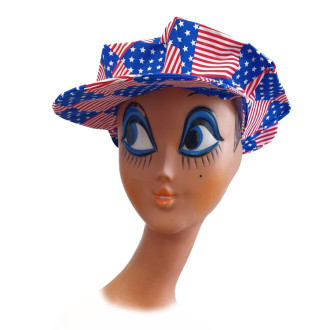 Klobúky , čiapky , čelenky - Bavlněná čepice s US motivem