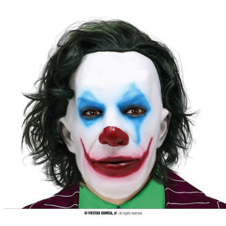 Masky, škrabošky - Latexová maska SMILE s vlasmi