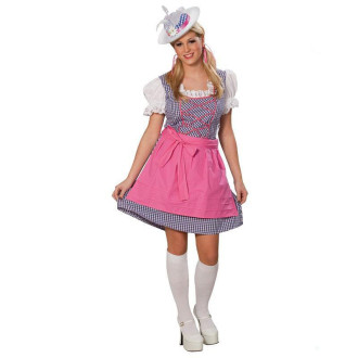 Kostýmy - Dámsky kostým dirndl modrý