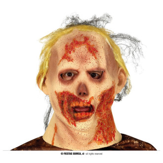 Masky, škrabošky - Maska ZOMBIE s vlasmi