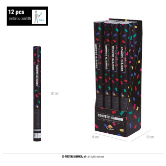 Doplnky - Vystreľovacie konfety viacfarebné 80 cm