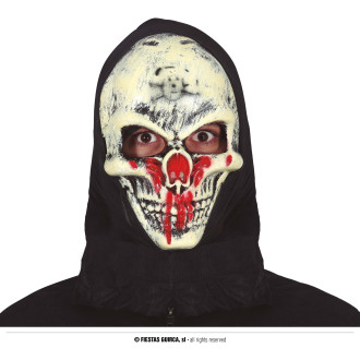 Masky, škrabošky - SKULL maska s kapucňou