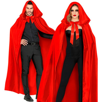 Kostýmy - Widmann Červený saténový plášť unisex