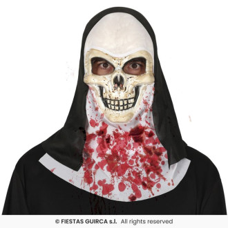 Masky, škrabošky - Maska so šatkou SKULL