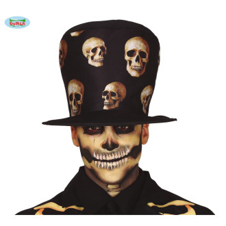 Klobúky , čiapky , čelenky - SKULL HAT - klobouk se smrtkami