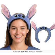 Modrá čelenka s ružovými ušami