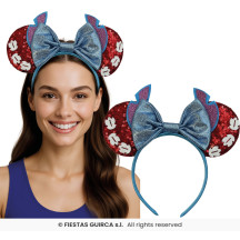 Modrá čelenka s ušami