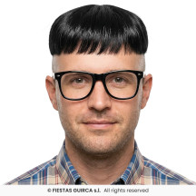 Černá pánská paruka - tupé