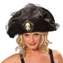 Pirátsky klobúk s lebkou