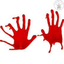 Dekorácie na sklo - krvavé ruky