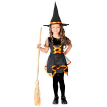 Kostým čierno - oranžová čarodejnica