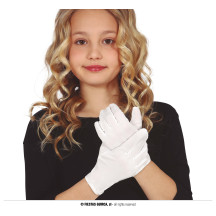 Detské rukavice biele