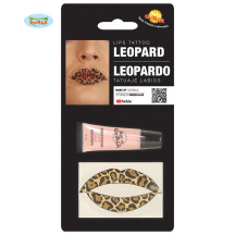 Tetovanie na pery leopard
