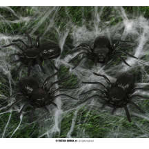 Pavúky čierni - 4 kusy