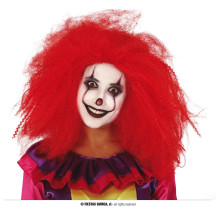 Red clown wig - červená klauni parochňa