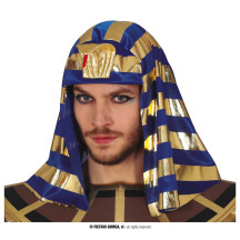 Faraón modro-zlatá pokrývka hlavy