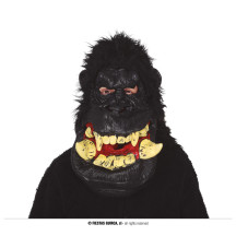 Latexová maska gorily s vlasmi extra