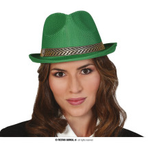 Gangsterský dámsky klobúk zelený