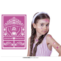 Ružová šablóna na detský makeup