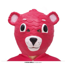 Latexová maska medveďa - pink