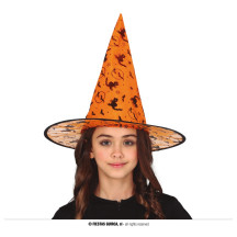 Oranžový čarodejnícky klobúk pre deti