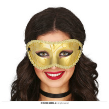 Zlatá dámska maska