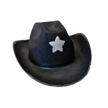 Kovbojský klobúk so striebornou hviezdou bez šnúrky