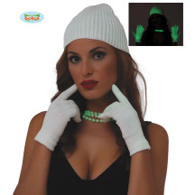 Rukavice biele fluoreskujúce